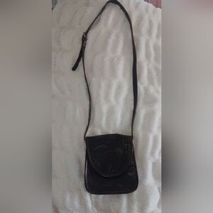 Elegant Brown Leather Crossbody Bag